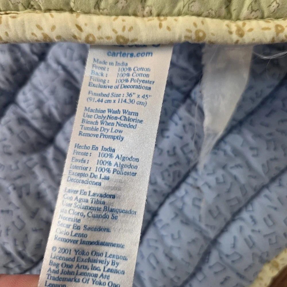 carter's john lennon Crib Baby comforter quilt